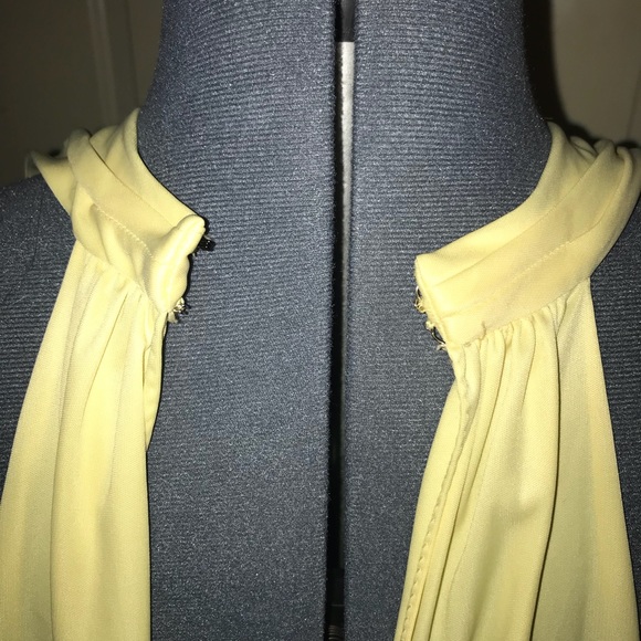 Vintage yellow drape gown - Picture 3 of 4